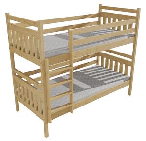 Vomaks Patrová postel PP 023 Rozměr: 80 x 190 cm, Barva: bezbarvý lak, Prostor mezi lůžky: 80 cm