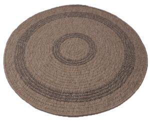 Koberec Indiana 08866A JUTE / BLACK kruh