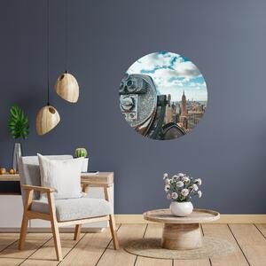 PIPPER. Textilní kruhová samolepka na zeď "New York 2" Velikost: 60cm