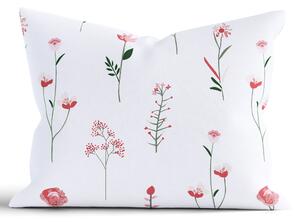 MK Lůžkoviny Bavlněný povlak na polštář Renforcé 70 x 90 cm - Vlčí máky bílé