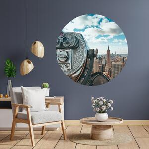 PIPPER. Textilní kruhová samolepka na zeď "New York 2" Velikost: 120cm
