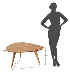 Konferenční stolek Orbetello 95x96 cm, dub, masiv