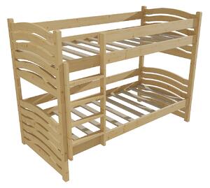 Vomaks Patrová postel PP 024 Rozměr: 90 x 190 cm, Barva: moření dub, Prostor mezi lůžky: 80 cm