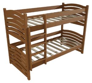 Vomaks Patrová postel PP 024 Rozměr: 90 x 190 cm, Prostor mezi lůžky: 80 cm, Barva: moření dub