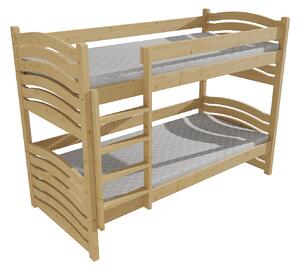 Vomaks Patrová postel PP 024 Rozměr: 90 x 190 cm, Barva: moření dub, Prostor mezi lůžky: 80 cm