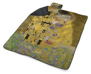 Sablio Plážová deka Polibek - Gustav Klimt: 200x140 cm