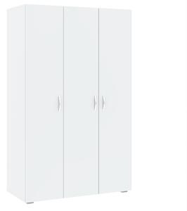 Třídveřová šatní skříň 111 cm RICHLAND - bílá