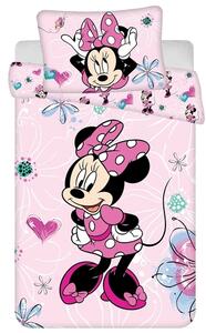Jerry fabrics Disney povlečení do postýlky Minnie Flowers 02 baby 100x135 + 40x60 cm
