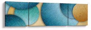 Obraz abstrakce kruhy (170x50 cm)