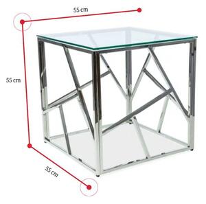 Konferenční stolek ESCADA B, 55x55x55, sklo/zlatá