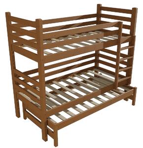 Vomaks Patrová postel s výsuvnou přistýlkou M 008 NEW* Rozměr: 80 x 180 cm, Prostor mezi lůžky: 80 cm, Barva: moření dub