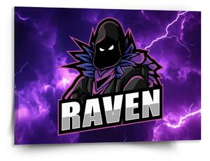 Sablio Obraz FORTNITE RAVEN Fialová bouře - 150x110 cm