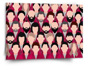 Sablio Obraz Money heist Anonymní tváře - 150x110 cm