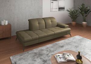 LENOŠKA, textil, kůže, olivově zelená Sit & More - Online Only sedačky, Online Only