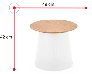 Konferenční stolek AZZURA 2, 49x42x49, přírodní/popel