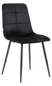 Jídelní židle TRISS sametová černá ALL 822105