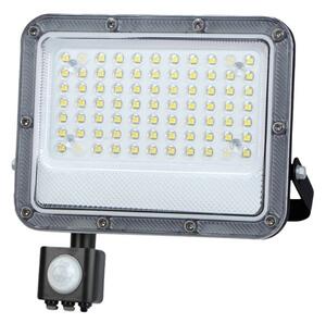 Prémiový ultratenký LED reflektor s čidlem pohybu šedý 50W 4800lm, denní, 3 roky záruka