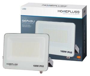 Ultratenký LED reflektor šedý 100W 9000lm, studená barva světla
