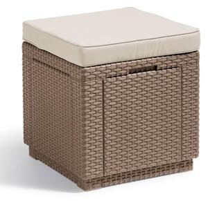Allibert Úložný taburet Cube cappuccino 228096