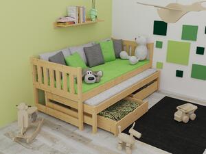 Vomaks Dětská postel s výsuvnou přistýlkou DPV 006 Rozměr: 80 x 180 cm, Barva: barva růžová