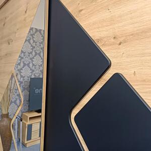 Šatní skříň SNAKE se zrcadlem | 200 cm | artisan/černá