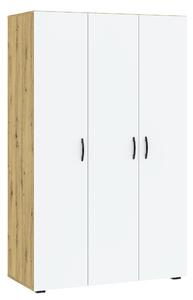 Třídveřová šatní skříň 111 cm RICHLAND - dub artisan / bílá
