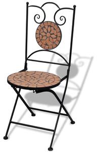 Skládací bistro židle 2 ks keramické terakota