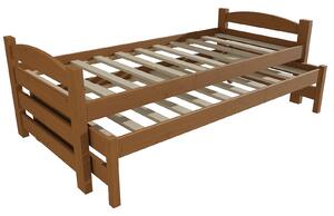 Vomaks Dětská postel s výsuvnou přistýlkou DPV 009 Rozměr: 80 x 180 cm, Barva: surové dřevo