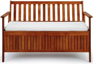 Casaria Zahradní lavice s úložným prostorem, akátové dřevo, 120 x 62 x 82 cm 100005