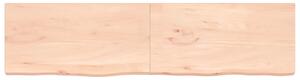 Nástěnná police 200x50x(2-4) cm neošetřené masivní dubové dřevo