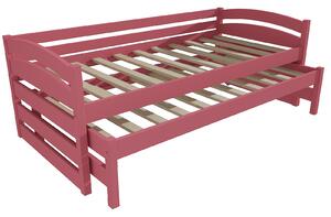 Vomaks Dětská postel s výsuvnou přistýlkou DPV 012 Rozměr: 80 x 180 cm, Barva: barva růžová