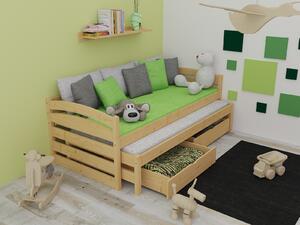 Vomaks Dětská postel s výsuvnou přistýlkou DPV 012 Rozměr: 80 x 180 cm, Barva: barva modrá