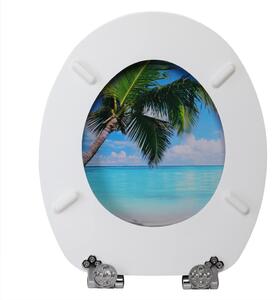 Casaria WC sedátko s automatickým spouštěním plážový motiv 108588