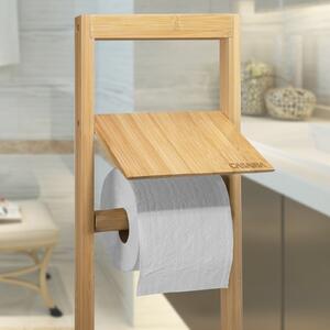 Casaria WC souprava bambusová na štětku a toaletní papír 83 x 24,5 x 20 cm 109259