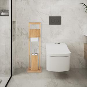 Casaria WC souprava bambusová na štětku a toaletní papír 83 x 24,5 x 20 cm 109259