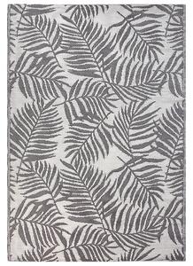 Venkovní koberec KOTA palmové listy tmavě šedé 160 x 230 cm