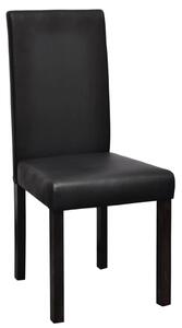 Jídelní židle 4 ks černé umělá kůže