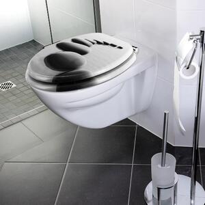 Casaria WC sedátko s automatickým spouštěním kamenný motiv 109402