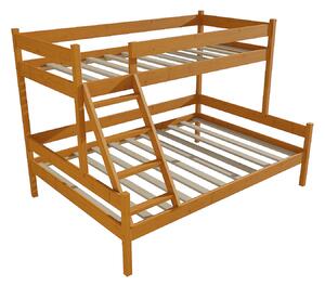 Vomaks Patrová postel s rozšířeným spodním lůžkem PPS 002 Rozměr: 100/120 x 180 cm, Barva: moření olše