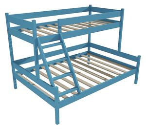 Vomaks Patrová postel s rozšířeným spodním lůžkem PPS 002 Rozměr: 100/120 x 180 cm, Barva: barva modrá