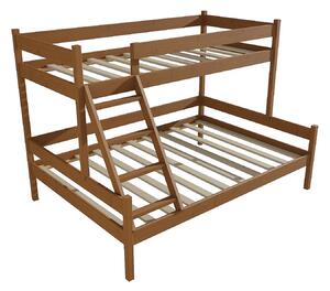 Vomaks Patrová postel s rozšířeným spodním lůžkem PPS 002 Rozměr: 90/140 x 200 cm, Barva: moření dub