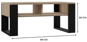 Moderní konferenční stolek 2P dub sonoma/černý