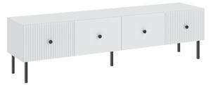 Široký televizní stolek HASKEL - bílý + černý