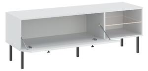 Televizní stolek HASKEL - bílý + černý