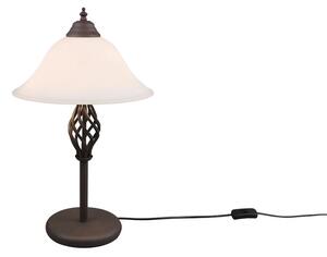 Trio Leuchten 501000224 RUSTICA - Rustikální stolní lampa, 50cm výška, 2 x E14 (Stolní lampa do rustikálních obýváků)