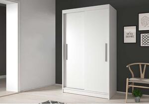 Moderní šatní skříň Zorea 04 120 cm, bílá