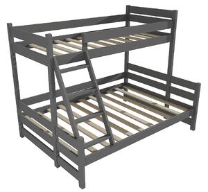 Vomaks Patrová postel s rozšířeným spodním lůžkem PPS 004 Rozměr: 100/120 x 180 cm, Barva: barva šedá