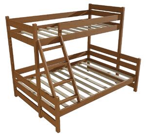 Vomaks Patrová postel s rozšířeným spodním lůžkem PPS 004 Rozměr: 90/140 x 200 cm, Barva: moření dub