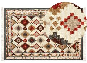 Vlněný kelimový koberec 200 x 300 cm vícebarevný GHUKASAVAN