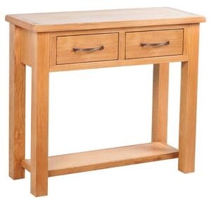 Konzolový stolek 2 zásuvky 83 x 30 x 73 cm masivní dubové dřevo